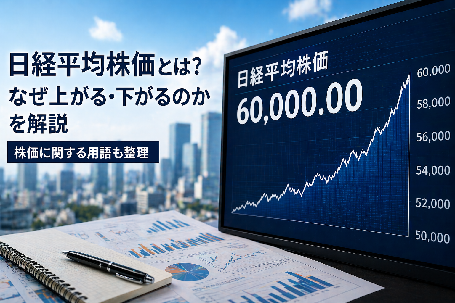 日経平均株価とは？なぜ上がるのか・下がるのかを解説｜株価に関する用語も整理