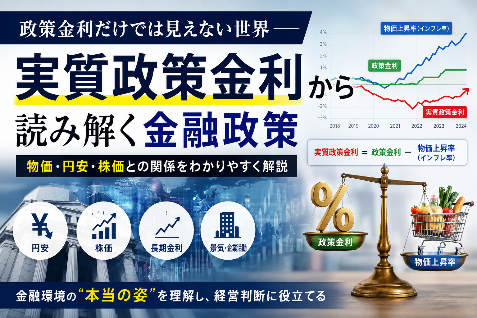 政策金利だけでは見えない世界──実質政策金利から読み解く金融政策