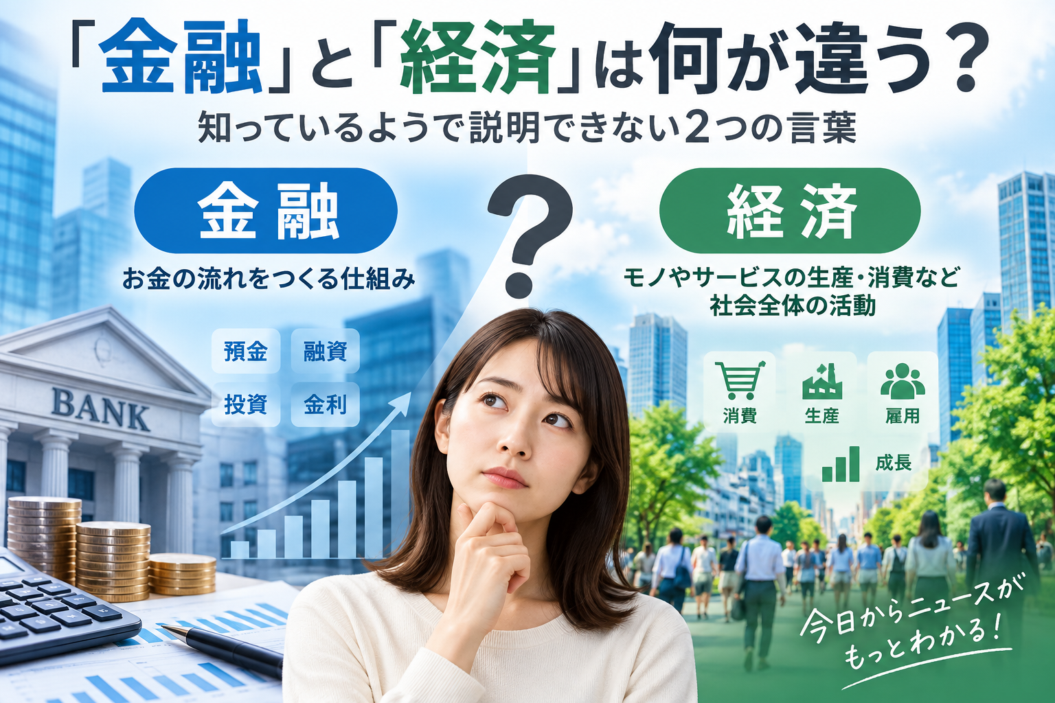 「金融」と「経済」は何が違う?知っているようで説明できない2つの言葉